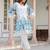 Tiara vivid white cotton printed co ord sets