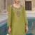 Rajshree fern green silk blend embroidered co ord sets
