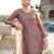 Rajshree caramel purple silk blend embroidered co ord sets