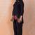 Sabhya raven black viscose rayon embroidered co ord sets