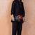 Sabhya raven black viscose rayon embroidered co ord sets