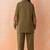 Sabhya olive olive viscose rayon embroidered co ord sets