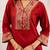 Kabool vermi red cotton embroidered co ord sets