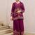 Kabool jam purple cotton printed co ord sets