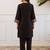 Kabool ebony black cotton embroidered co ord sets