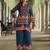 Mahua midnight teal cotton printed co ord sets