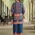 Mahua midnight teal cotton printed co ord sets