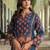 Mahua midnight teal cotton printed co ord sets