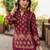 Mahua mulberry maroon cotton printed co ord sets
