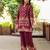 Mahua mulberry maroon cotton printed co ord sets