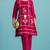 Parikrama flamingo red cotton embroidered co ord sets
