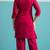 Parikrama flamingo red cotton embroidered co ord sets