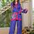 Jayti midnight blue cotton printed co ord sets