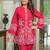 Sanmati scarlet red cotton embroidered co ord sets