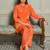 Palash tango orange crepe printed co ord sets
