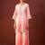 Ira salmon rose cotton embroidered co ord sets