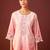 Ira salmon rose cotton embroidered co ord sets