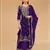 Dark purple silk semi stitched wedding suits