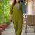 Bali moss green viscose rayon embroidered co ord sets