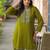 Bali moss green viscose rayon embroidered co ord sets