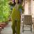 Bali moss green viscose rayon embroidered co ord sets