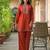Bali apricot red viscose rayon embroidered co ord sets