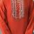 Bali apricot red viscose rayon embroidered co ord sets