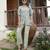 Sharad slate grey cotton embroidered co ord sets