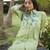 Sharad fern green cotton embroidered co ord sets