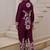 Kabool cocoa purple cotton printed co ord sets