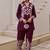 Kabool cocoa purple cotton printed co ord sets