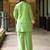 Mahua kelly green cotton embroidered co ord sets