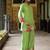 Mahua kelly green cotton embroidered co ord sets