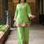 Mahua kelly green cotton embroidered co ord sets
