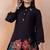 Sabhya midnight black cotton embroidered co ord sets