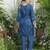 Palash indi blue jacquard embroidered co ord sets
