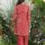 Palash crimson peach crepe printed co ord sets