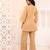 Raftar tan beige cotton embroidered co ord sets