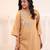 Raftar tan beige cotton embroidered co ord sets