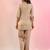 Raftar coffee beige cotton embroidered co ord sets