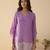 Albeli thistle lavender viscose rayon embroidered co ord sets