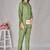 Divya fern green viscose rayon embroidered co ord sets