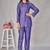 Divya thistle blue viscose rayon embroidered co ord sets