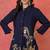 Sabhya prussian blue cotton embroidered co ord sets