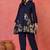 Sabhya prussian blue cotton embroidered co ord sets