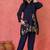 Sabhya prussian blue cotton embroidered co ord sets