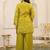 Kara sage green cotton embroidered co ord sets