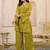 Kara sage green cotton embroidered co ord sets