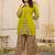 Kara basil green cotton embroidered co ord sets