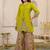 Kara basil green cotton embroidered co ord sets